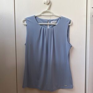 Calvin Klein Women's Light Blue Pleated Blouse